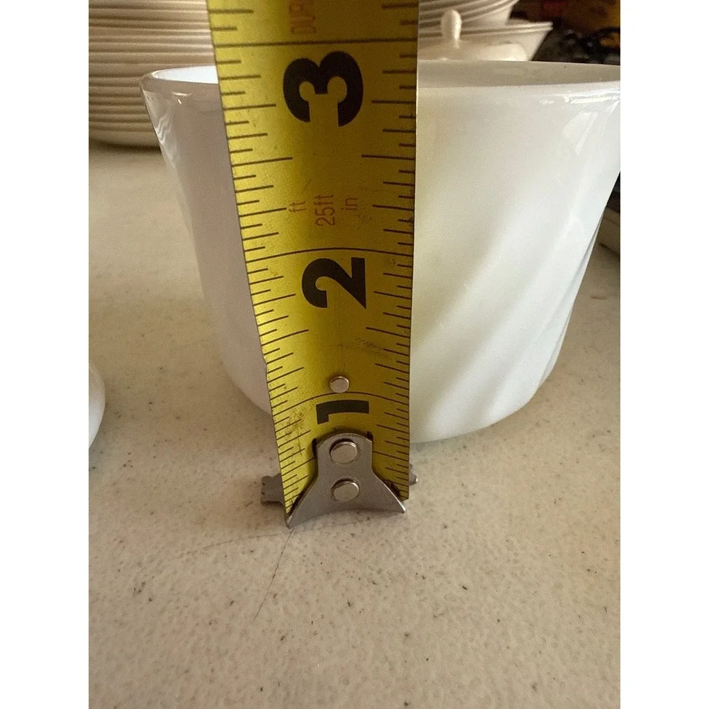 Corning Corelle Pure White Swirl Sugar‎ Bowl with Lid Vitrelle Glass 81-TY F6
